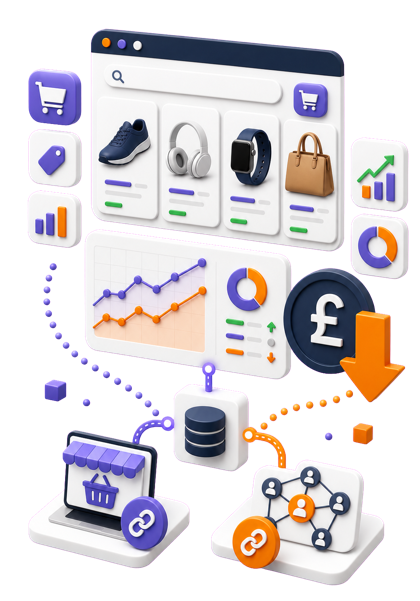 Ecommerce product feed and Shopping performance dashboard